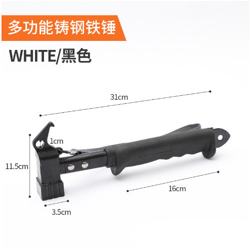 Outdoor Camping Stake Hammer with Multi-Function Soft Rubber Handle - Tent Awning Windproof Stake Hammer & Nail Puller
