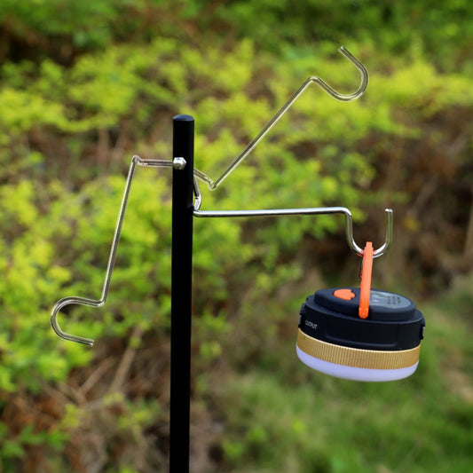 Ultra-Light Aluminum Alloy Folding Lamp Post – Versatile Camping Gear & Portable Lighting Solution for Outdoor, Desktop, & Market Use
